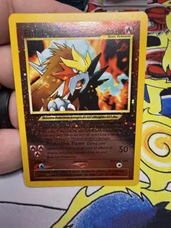 2001 Pokemon TCG Entei Black Star Promo #34 Reverse Holo Nintendo WOTC LP/NM - Image 3