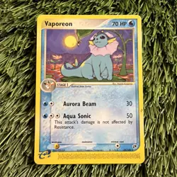 Vaporeon 25/100 - Pokemon TCG EX Sandstorm Ereader Rare Non Holo Vintage MP - Image 1