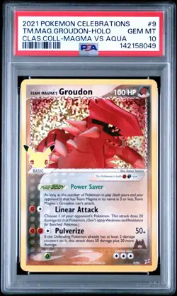 2021 Pokemon Celebrations Classic Collection 9 Team Magma's Groudon PSA 10 - Image 1