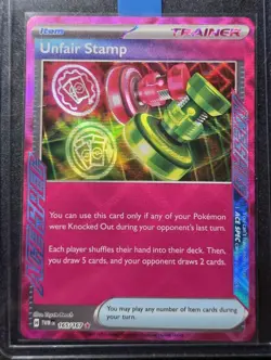 Pokemon TCG Twilight Masquerade Unfair Stamp 165/167 Ace Spec Rare NM - Image 1