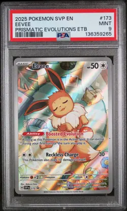 Eevee 2025 Pokemon Svp En-Sv Black Star Promo #173 PSA 9 - Image 1