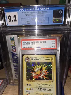 1997 POKEMON JPN JUNGLE #135 JOLTEON-HOLO PSA 8 - Image 3