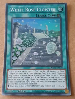 Yugioh Card 1st Edition KICO-EN019 White Rose Cloister - Image 1