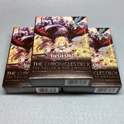 Yugioh The Chronicles Fallen & Virtuous 3 Structure Albaz EURO with SEALED PROMO - Image 1