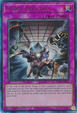 Evenly Matched - RA01-EN074 - Ultimate Rare - Rarity Collection - Yugioh - Image 1