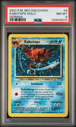 Pokemon Karte/card - Kabutops 6/75 Neo Discovery - PSA 8 LOW POP SWIRL - Mint - Image 1