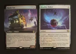 MTG TMNT Turtle Van Bordeless Rare Foil R 0278 & Weather Maker Foil R 0182 Cards - Image 2