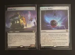 MTG TMNT Turtle Van Bordeless Rare Foil R 0278 & Weather Maker Foil R 0182 Cards - Image 4