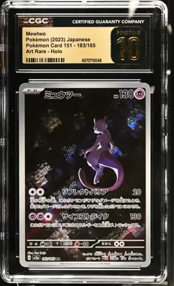 CGC 10 Pristine Mewtwo 183/165 Holo AR 151 sv2a Pokemon Card Japanese - Image 1