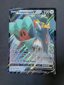 Pokemon TCG Copperajah V SWSH030 Jumbo Promo Card - Image 1