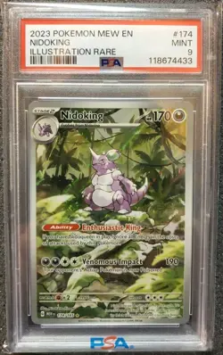2023 Pokemon Nidoking Scarlet & Violet Illustration Rare Card 174/165 PSA 9 Mint - Image 1