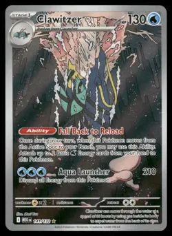 Pokemon Cards Clawitzer 141/132 Mega Evolution Illustration Rare NM - Image 1