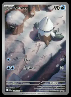 Pokemon Cards Snover 140/132 Mega Evolution Illustration Rare NM - Image 1