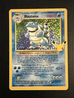 Blastoise 2/102 Pokemon Card - Celebrations: Classic Collection - NM - Image 1