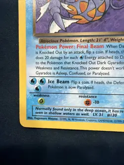 Dark Gyarados 25/82 Team Rocket Rare Pokemon Card In Mint Condition - Image 5