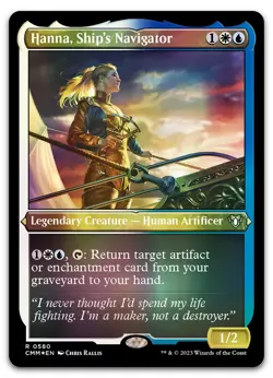 Hanna, Ship's Navigator (Foil Etched) #580 (LP) Commander Masters CMM Magic MTG - Image 1