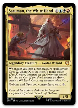 Saruman, the White Hand #8 (NM) Lord of the Rings LTC Magic MTG - Image 1
