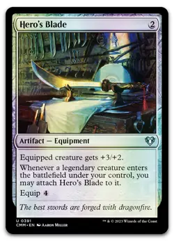 Hero's Blade #391 (Foil) (NM) Commander Masters CMM Magic MTG - Image 1