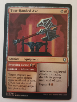 1x Two-Handed Axe FOIL CLB Battle for Baldur's Gate MTG NM - Image 1