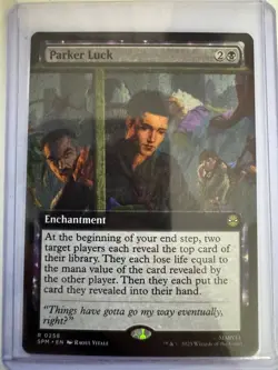 Parker Luck Extended Art Non-Foil #0258 (R) MTG Marvel's Spider-Man (SPM) NM ENG - Image 1