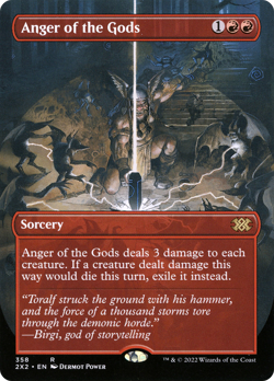 Anger of the Gods (Borderless) #358 (Foil) MP Double Masters 2022 2X2 Magic MTG - Image 1