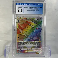 Pokemon Dialga Origin Forme VSTAR Astral Radiance #198 /189 CGC 9.5 2022 Rainbow - Image 1