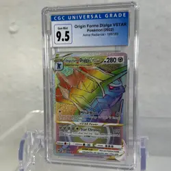 Pokemon Dialga Origin Forme VSTAR Astral Radiance #198 /189 CGC 9.5 2022 Rainbow - Image 2