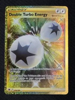 Pokemon Double Turbo Energy Holo Secret Rare 216/189 Astral Radiance Energy - Image 1
