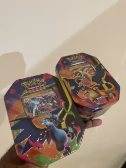 Sealed 2X Mega Charizard Tins X and Y Bundle Collection Set Pokemon TCG New - Image 1