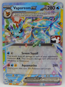2025 Pokemon Play! Prize Pack Series 7 #23 - VAPOREON EX - Image 1