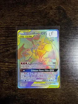 Charizard & Braixen Tag Team GX 251/236 Rainbow Holo Secret Rare Pokemon LP - Image 1