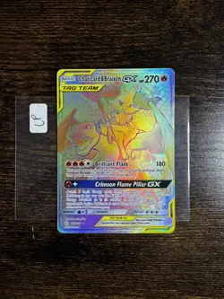 Charizard & Braixen Tag Team GX 251/236 Rainbow Holo Secret Rare Pokemon LP - Image 2