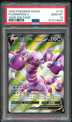 Pokemon Vivid Voltage Drapion V 175 PSA 10 - Image 1
