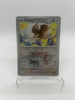 Play Pokemon TCG Pidgey 016/165 Scarlet Violet 151 Reverse Holo League Stamped - Image 1