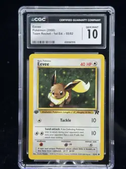 Eevee #55 1st Edition Team Rocket 2000 Pokemon CGC 10 ✨ - Image 1