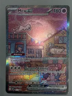 Pokemon TCG Scarlet & Violet Mew EX SVP 053 Black Star Promo Holo NM - Image 1