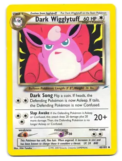 Dark Wigglytuff 40/105 Uncommon Neo Destiny Pokemon Unlimited HP - Image 1