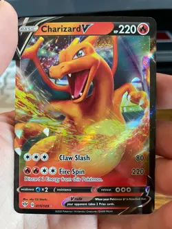 Pokemon TCG Charizard V Darkness Ablaze 019/189 Holo Ultra Rare - Image 1