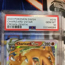 2023 Pokemon Sword & Shield Crown Zenith 019 Charizard VSTAR PSA 10 New Cert - Image 5