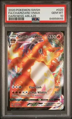 2020 Pokemon SWSH Darkness Ablaze -- Charizard VMAX #020 -- PSA 10 GEM MINT - Image 1