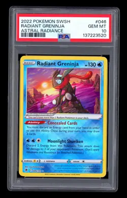 Radiant Greninja 046/189 Astral Radiance Pokemon PSA 10 - Image 1