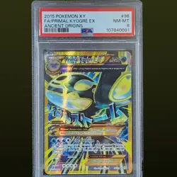 2015 POKEMON XY ANCIENT ORIGINS 96 FULL ART/PRIMAL KYOGRE EX PSA 8 - Image 1