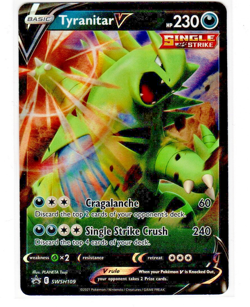 TYRANITAR V SWSH109 SWORD & SHIELD POKEMON (PROMO ULTRA RARE, NM) - Image 1