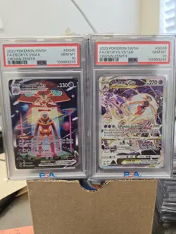 Pokemon Deoxys #GG45 #GG46 Galarian Gallery Alt Art CZ Sequential Set PSA 10 - Image 1