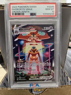 Pokemon Deoxys #GG45 #GG46 Galarian Gallery Alt Art CZ Sequential Set PSA 10 - Image 2