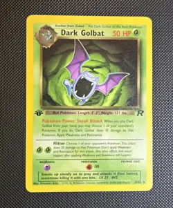 2000 Pokemon Team Rocket First Edition Dark Golbat #24/82 Near Mint - Image 1