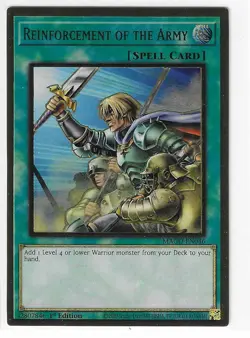 Reinforcement of the Army Prem Gold Rare 1st Ed Foil MAGO-EN046 YU GI OH NM-MT - Image 1