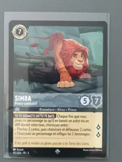 Carte LORCANA FR - Chapitre 3 192/204 Simba - Super Rare non Foil Neuf - Image 1