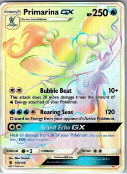 Primarina GX (Secret) 149/145 SM - Guardians Rising - Pokemon Card - NM - Image 1