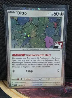 Ditto Pokemon Prize Pack Series 6 Promo Pokemon Card NM/LP Play Stamp Mew 151 - Image 1